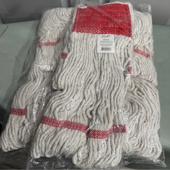 3 PUR VALUE V04453 TAIL BAND WET MOP HEAD #18 WHITE BLENDED 1.25" HB (884) NEW - Picture 6 of 9